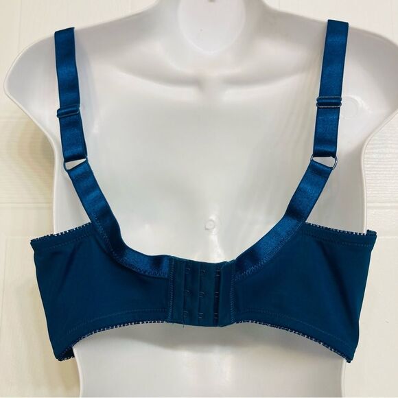 Fredrick’s Of Hollywood Voluptuous‎ Bra Padded Push Up 34DD Teal Shine Lace NEW - Picture 4 of 12